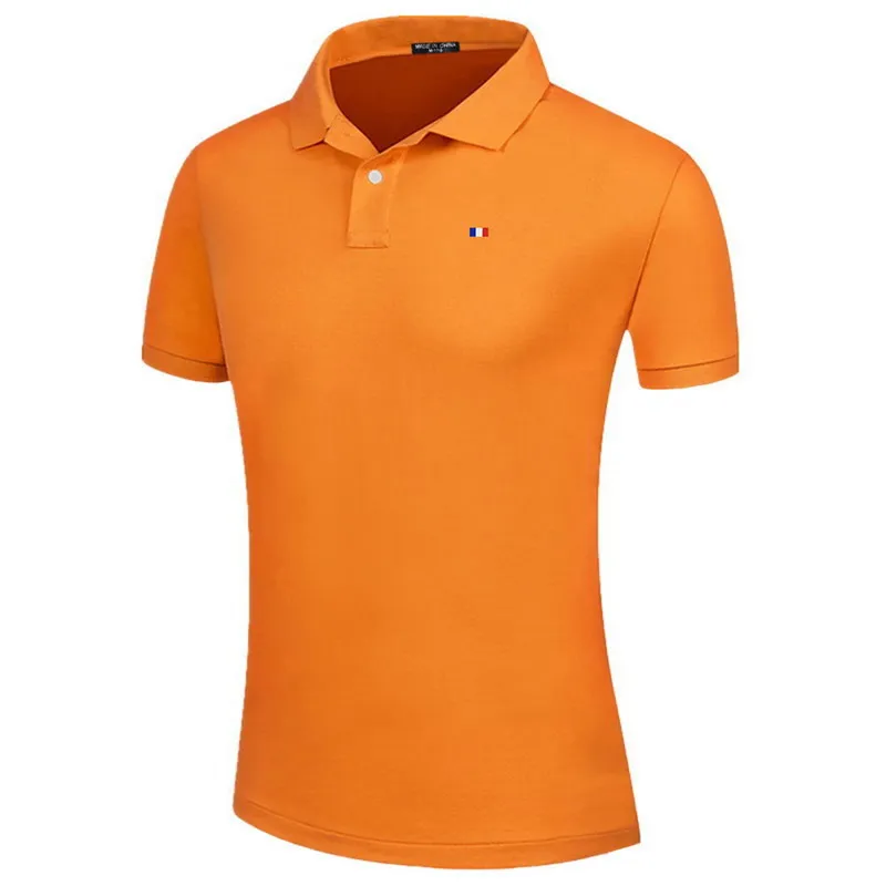 100% Cotton Sport Short-sleeved Polo Shirt Flag Logo Women's Summer Solid Color Fashion Casual Slim Lapel T-shirt Golf Tops Tee - Image 8