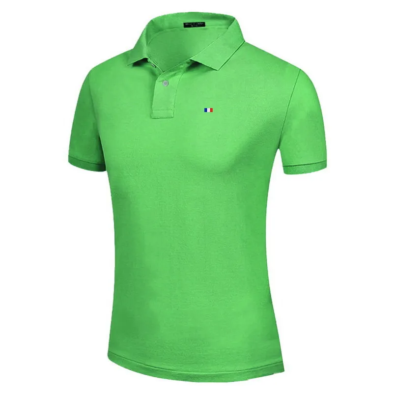 100% Cotton Sport Short-sleeved Polo Shirt Flag Logo Women's Summer Solid Color Fashion Casual Slim Lapel T-shirt Golf Tops Tee - Image 22