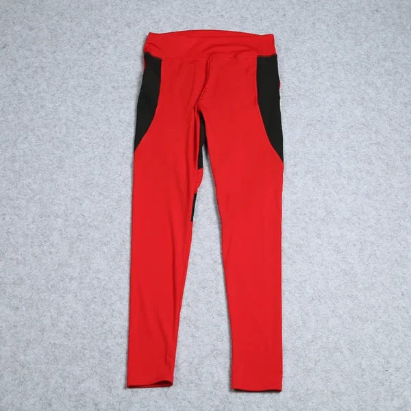 New High Elastic Red Black Color High Waist Patchwork Heart Shape Leggings Pants - Image 17