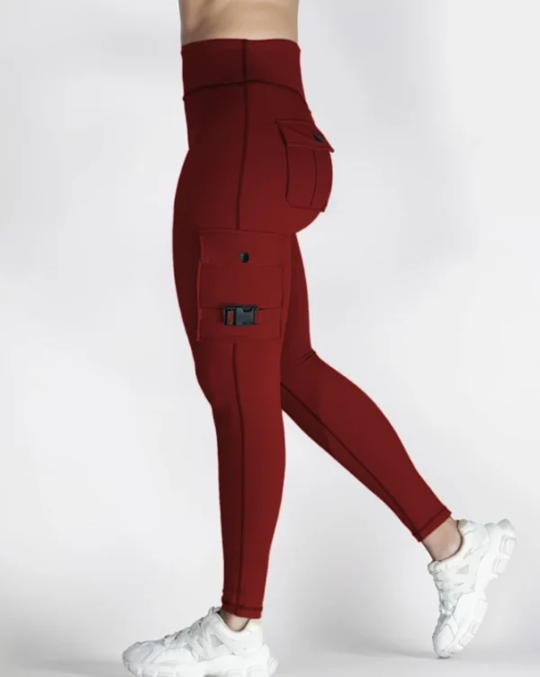 New Casual High Waist Plain Skinny Pocket Leggings Pants - Image 19
