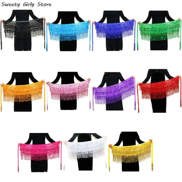 New Long Tassel Chain Belly Dance Performance Clubwear Party Skirts - Image 7