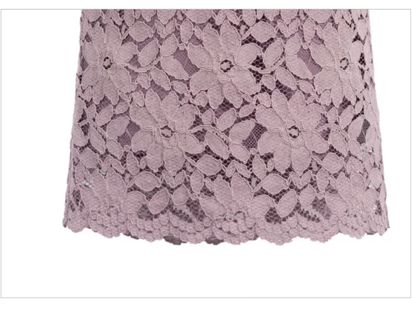 Summer Classic Knee-Length High Waist Elegant Lace Office Skirts for Women - Image 16