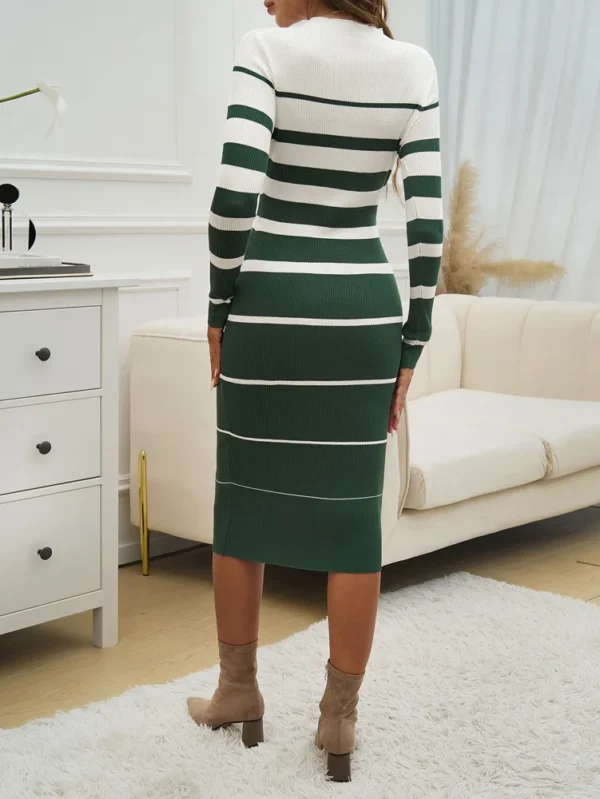 New Daily Casual Thin Long Sleeve Dress For Women - Image 21