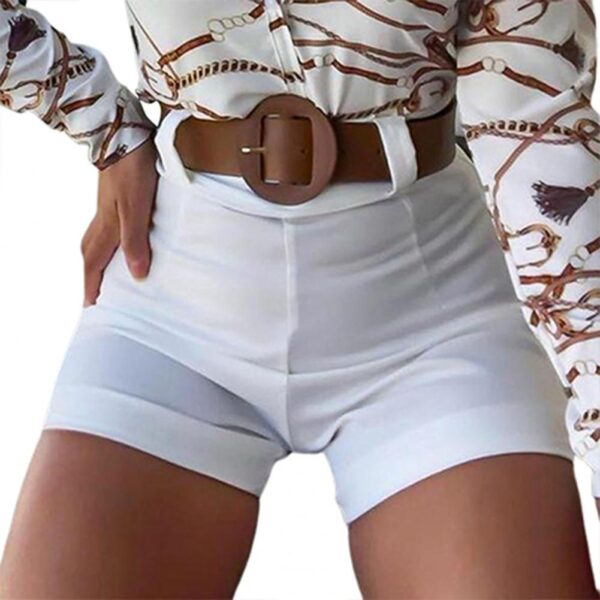 New Elegant High Waist Solid Slim Chic Hot Bottoms Shorts - Image 19