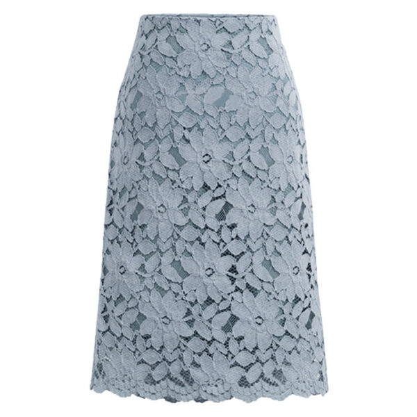 Summer Classic Knee-Length High Waist Elegant Lace Office Skirts for Women - Image 19