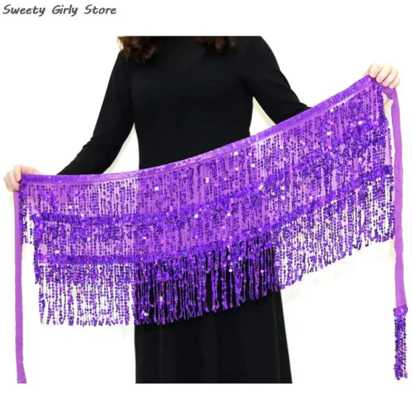 New Long Tassel Chain Belly Dance Performance Clubwear Party Skirts - Image 15