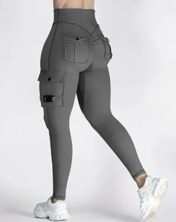 New Casual High Waist Plain Skinny Pocket Leggings Pants