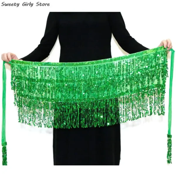 New Long Tassel Chain Belly Dance Performance Clubwear Party Skirts - Image 18