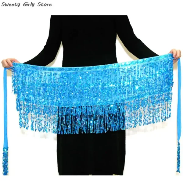 New Long Tassel Chain Belly Dance Performance Clubwear Party Skirts - Image 9