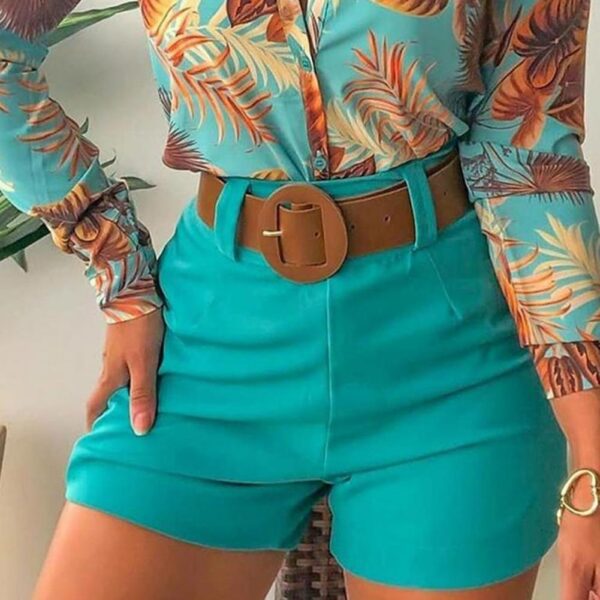 New Elegant High Waist Solid Slim Chic Hot Bottoms Shorts - Image 14