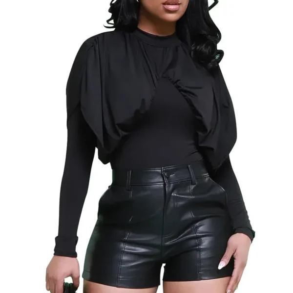 New Elegant PU Leather Fashion Tight Hip Pants for Women - Image 13