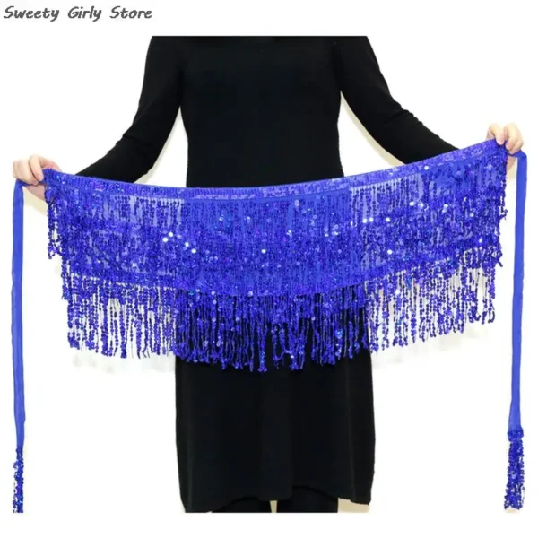 New Long Tassel Chain Belly Dance Performance Clubwear Party Skirts - Image 8