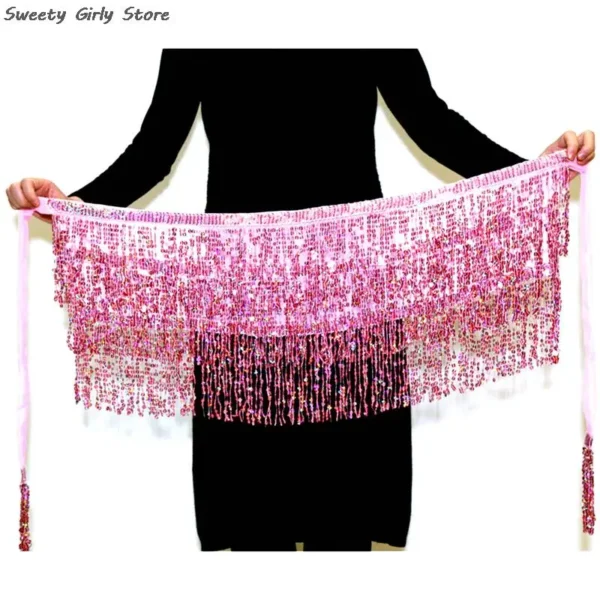 New Long Tassel Chain Belly Dance Performance Clubwear Party Skirts - Image 16