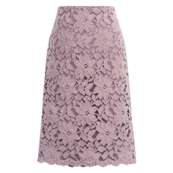 Summer Classic Knee-Length High Waist Elegant Lace Office Skirts for Women - Image 13