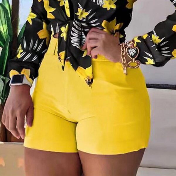 New Elegant High Waist Solid Slim Chic Hot Bottoms Shorts - Image 16