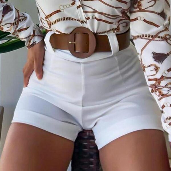 New Elegant High Waist Solid Slim Chic Hot Bottoms Shorts - Image 22