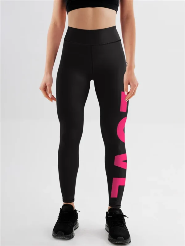 Simple Causaul Love Yoga And Fitness Printed Personalized Legging Pants Wear - Image 11