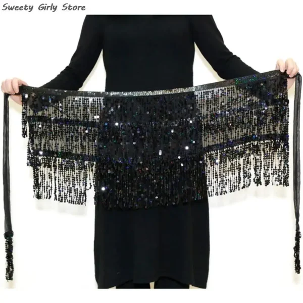 New Long Tassel Chain Belly Dance Performance Clubwear Party Skirts - Image 10