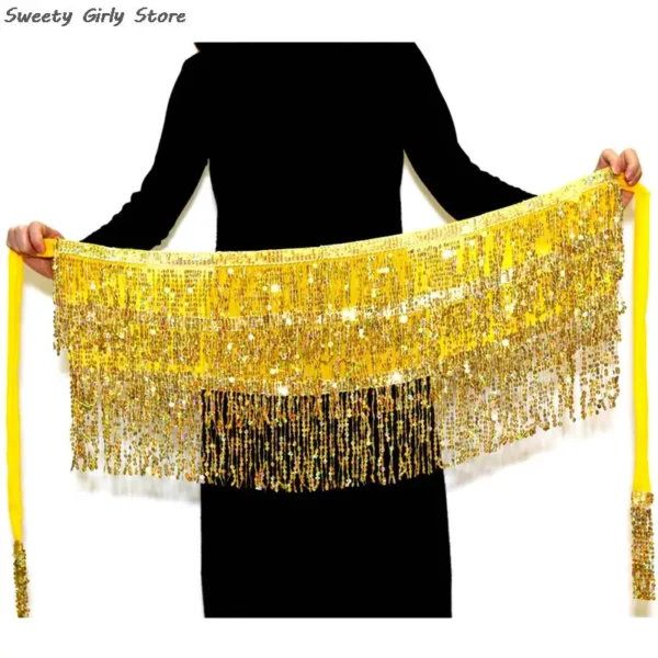 New Long Tassel Chain Belly Dance Performance Clubwear Party Skirts - Image 11