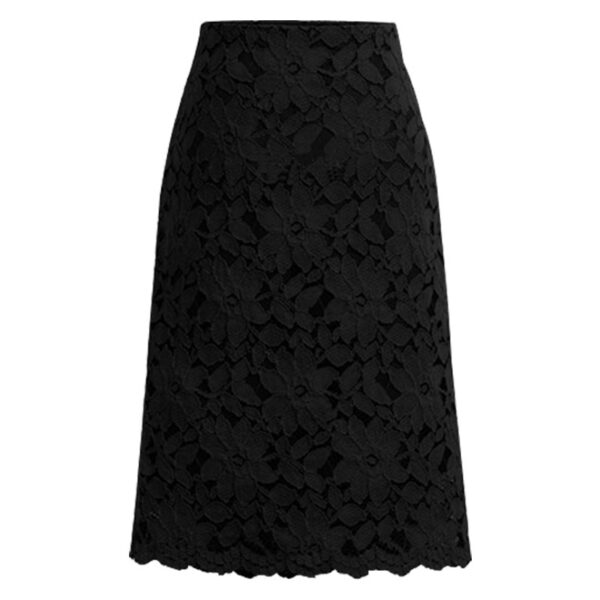 Summer Classic Knee-Length High Waist Elegant Lace Office Skirts for Women - Image 17