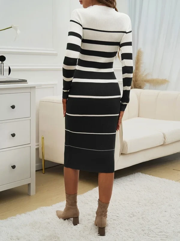 New Daily Casual Thin Long Sleeve Dress For Women - Image 3