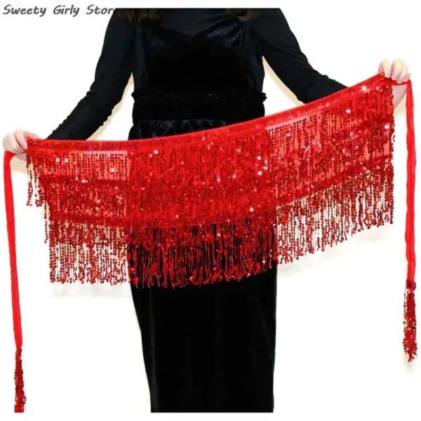 New Long Tassel Chain Belly Dance Performance Clubwear Party Skirts - Image 14