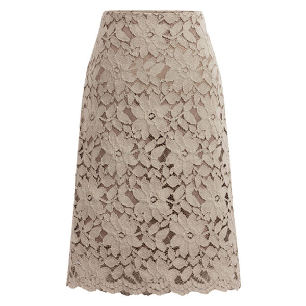 Summer Classic Knee-Length High Waist Elegant Lace Office Skirts for Women - Image 20