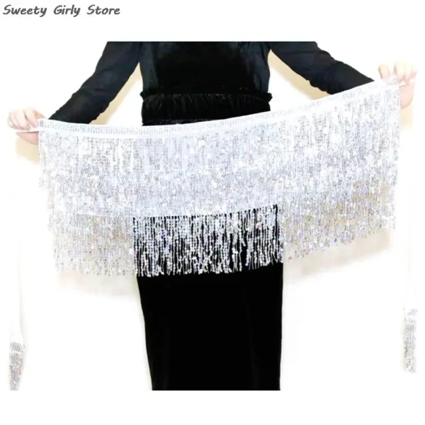 New Long Tassel Chain Belly Dance Performance Clubwear Party Skirts - Image 12