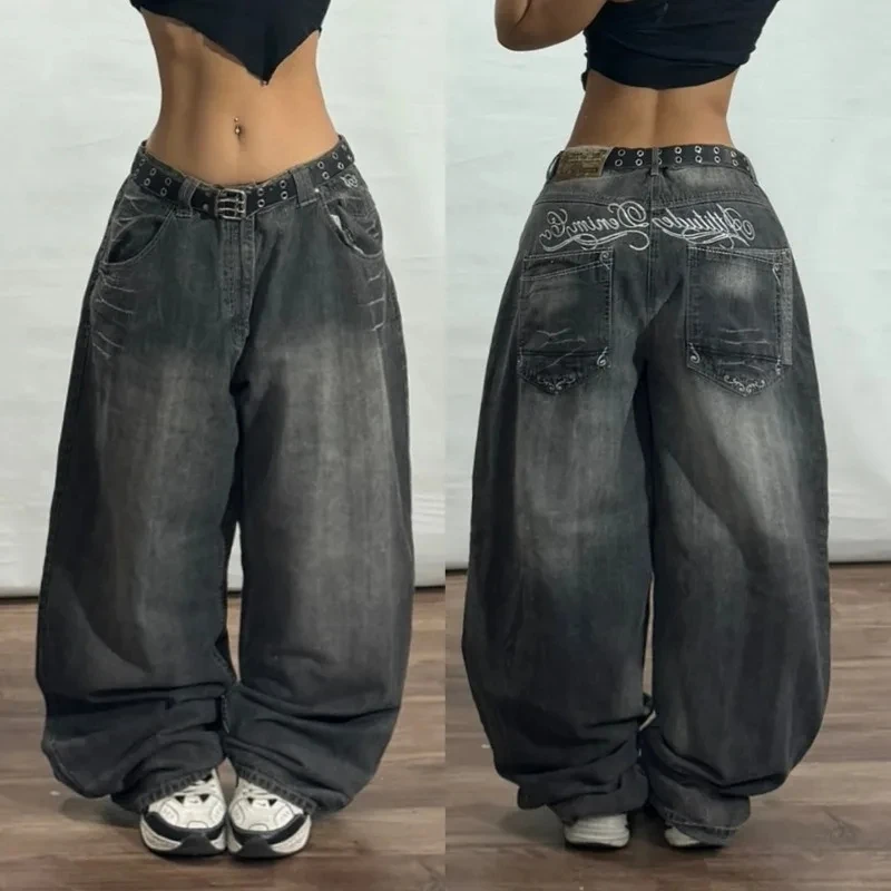 Streetwear New Fashion Oversized Print Baggy Jeans Y2K Harajuku Hip-hop Vintage Pop Gothic High Waist Wide-leg Pants Trousers - Image 11