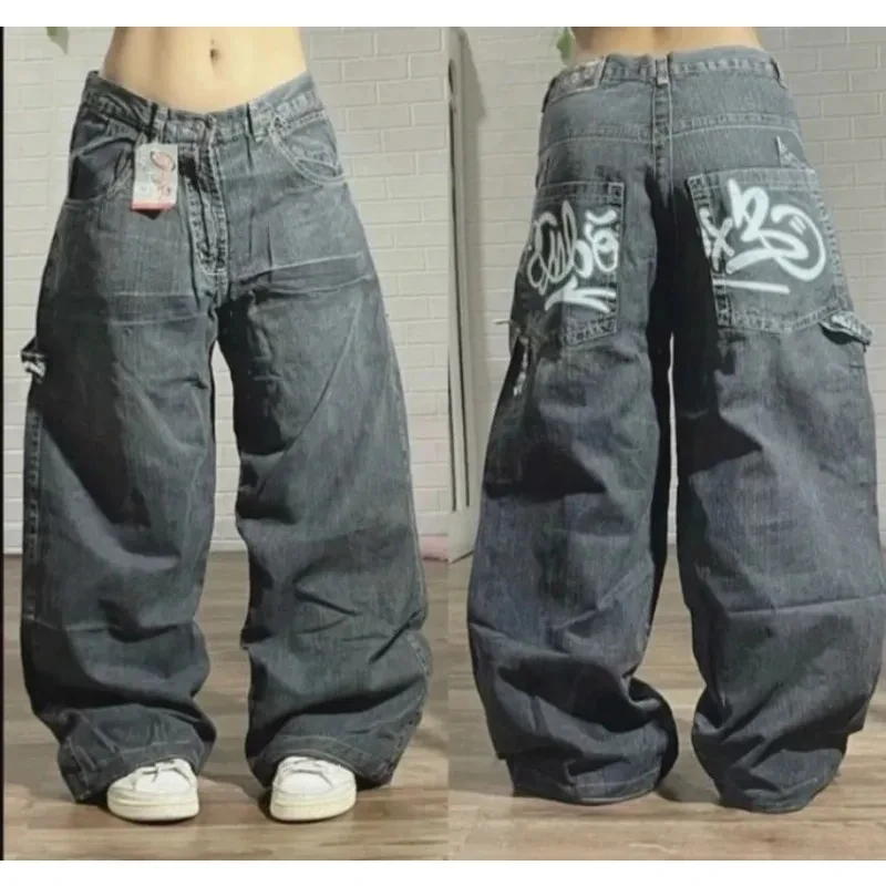 Streetwear New Fashion Oversized Print Baggy Jeans Y2K Harajuku Hip-hop Vintage Pop Gothic High Waist Wide-leg Pants Trousers - Image 10