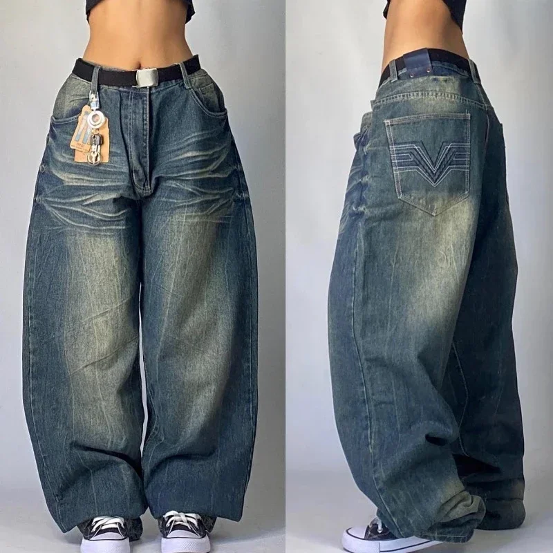 Streetwear New Fashion Oversized Print Baggy Jeans Y2K Harajuku Hip-hop Vintage Pop Gothic High Waist Wide-leg Pants Trousers - Image 5