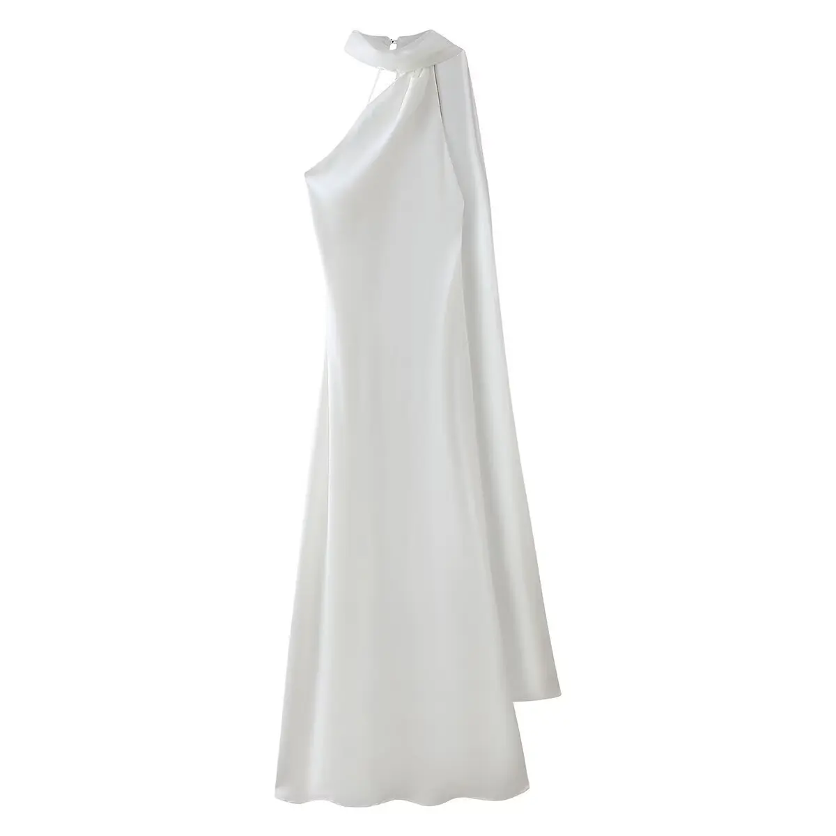 VEITCHE Elegant Women's Soft Silk Satin Long Dress Halter Backless Sleeveless Maxi Dresses Summer Lady Long Ribbon Party Gowns - Image 5