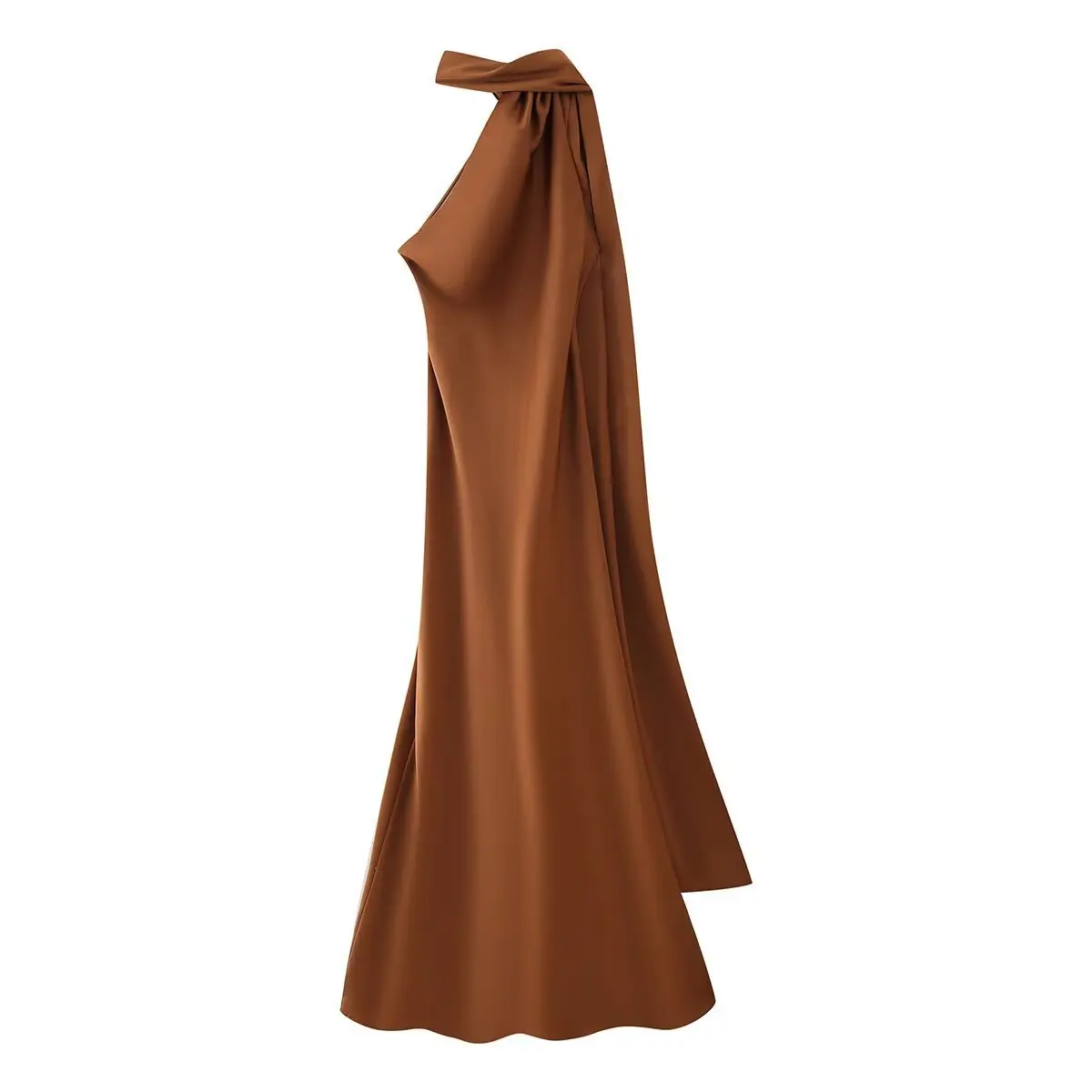 VEITCHE Elegant Women's Soft Silk Satin Long Dress Halter Backless Sleeveless Maxi Dresses Summer Lady Long Ribbon Party Gowns - Image 13
