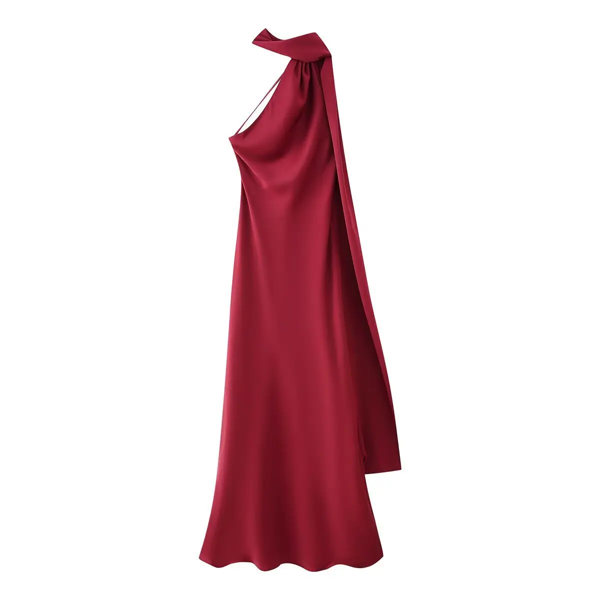 VEITCHE Elegant Women's Soft Silk Satin Long Dress Halter Backless Sleeveless Maxi Dresses Summer Lady Long Ribbon Party Gowns - Image 12