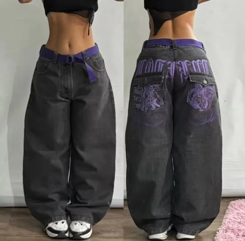 Streetwear New Fashion Oversized Print Baggy Jeans Y2K Harajuku Hip-hop Vintage Pop Gothic High Waist Wide-leg Pants Trousers - Image 7