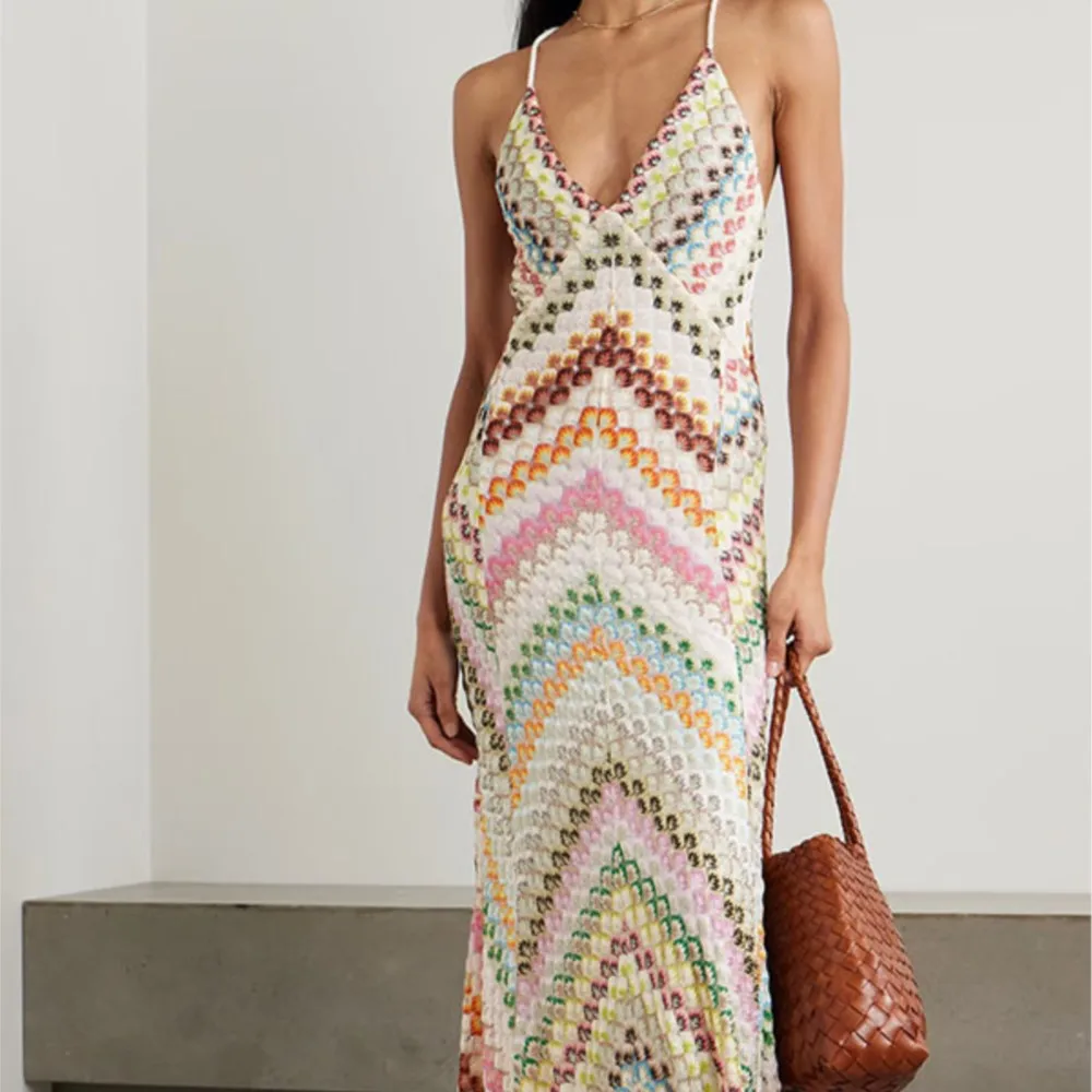New Spring Summer Sexy Dress With Contrasting Color Strapless Sleeveless Backless High-waisted Elegant V-neck Long Dresses - Image 2