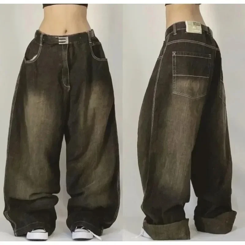 Streetwear New Fashion Oversized Print Baggy Jeans Y2K Harajuku Hip-hop Vintage Pop Gothic High Waist Wide-leg Pants Trousers - Image 3